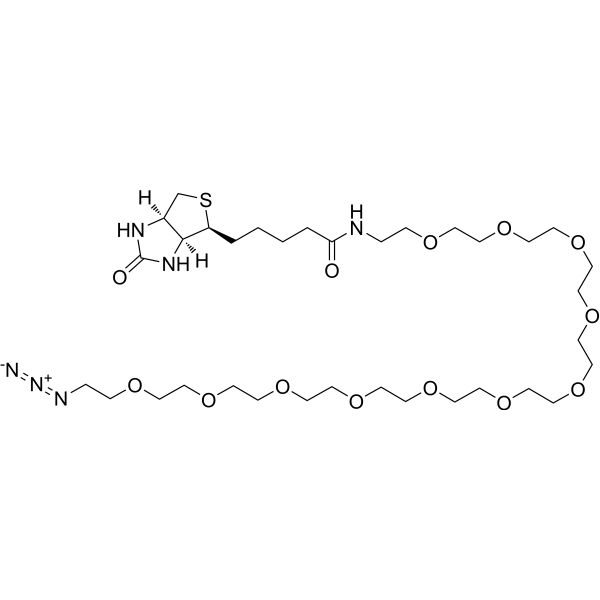 Biotin-PEG11-azide Chemical Structure