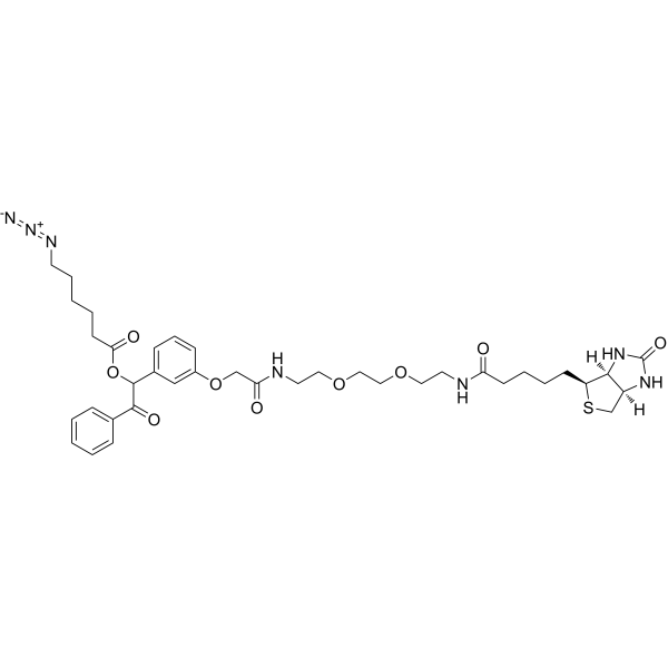 UV Cleavable Biotin-PEG2-Azide Chemical Structure