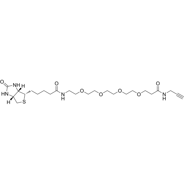 Biotin-PEG4-amide-Alkyne Chemical Structure