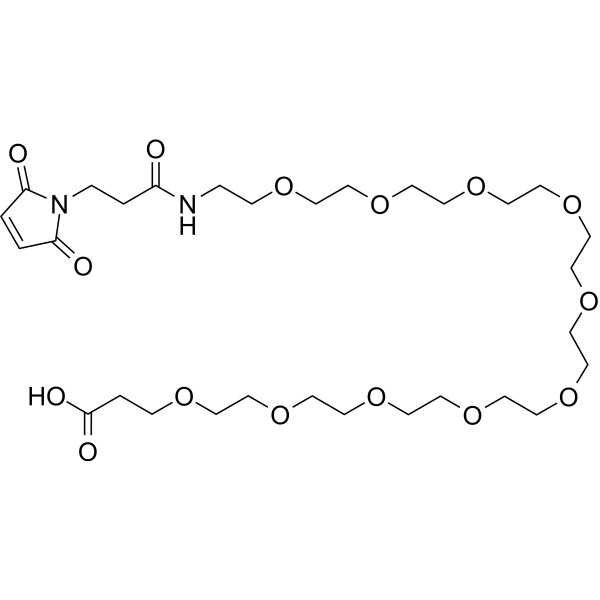 Mal-amido-PEG10-acid Chemical Structure
