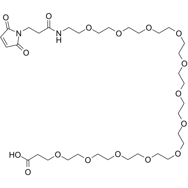 Mal-amido-PEG12-acid Chemical Structure