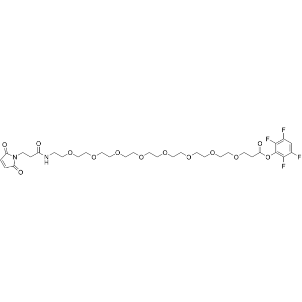Mal-amido-PEG8-TFP ester Chemical Structure