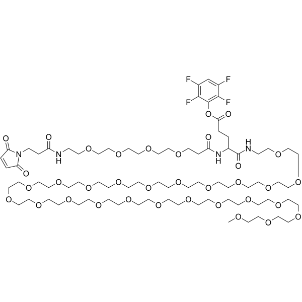 Mal-PEG4-Glu(TFP ester)-NH-m-PEG24 Chemical Structure