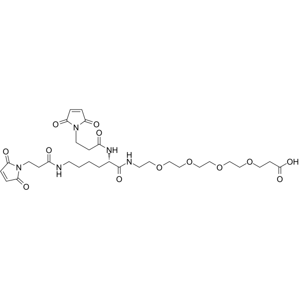 Bis-Mal-Lysine-PEG4-acid Chemical Structure