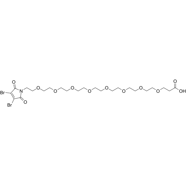 3,4-Dibromo-Mal-PEG8-acid Chemical Structure