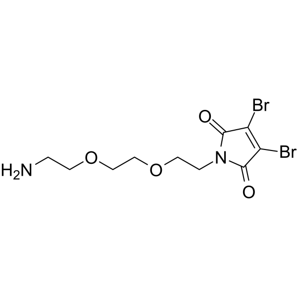 3,4-Dibromo-Mal-PEG2-amine Chemical Structure