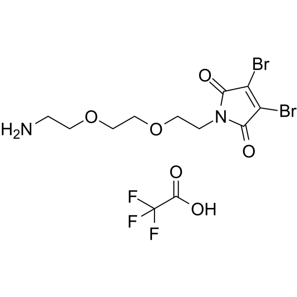 3,4-Dibromo-Mal-PEG2-amine TFA Chemical Structure