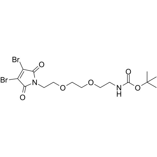 3,4-Dibromo-Mal-PEG2-N-Boc Chemical Structure
