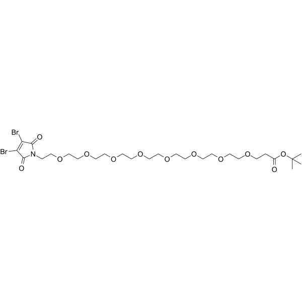 3,4-Dibromo-Mal-PEG8-Boc Chemical Structure