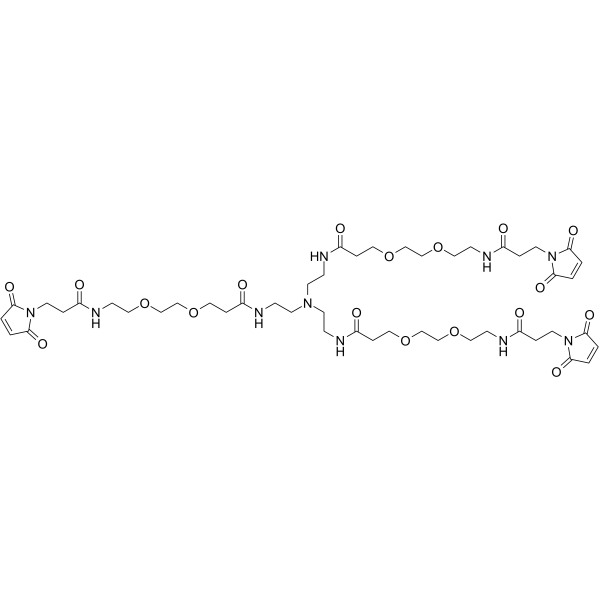 Tri(Mal-PEG2-amide)-amine Chemical Structure