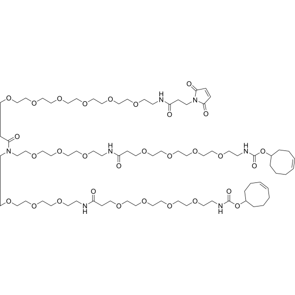 N-(Mal-PEG6)-N-bis(PEG7-TCO) Chemical Structure