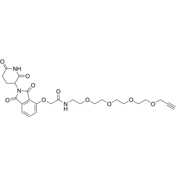 Thalidomide-O-amido-PEG4-propargyl Chemical Structure