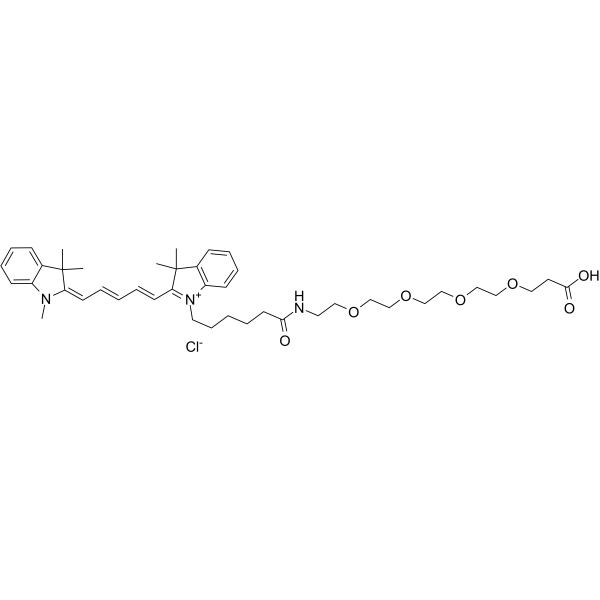 Cy5-PEG4-acid Chemical Structure