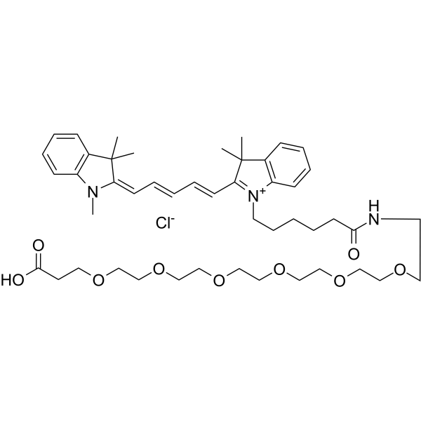 Cy5-PEG6-acid Chemical Structure