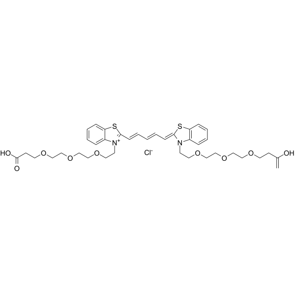 <em>N</em>,<em>N</em>'-bis-(Acid-PEG<em>3</em>)-benzothiazole Cy5