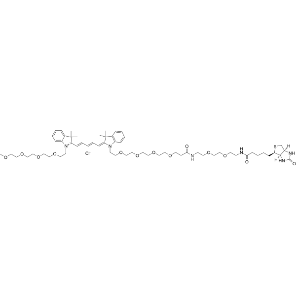 N-(m-PEG4)-N'-(Biotin-PEG2-amido-PEG4)-<em>Cy5</em>
