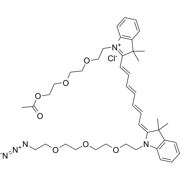 N-(Ac-PEG3)-N'-(<em>azide</em>-PEG3)-Cy7 chloride