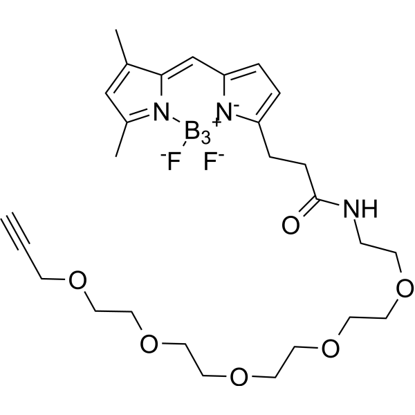 BDP FL-PEG5-propargyl Chemical Structure