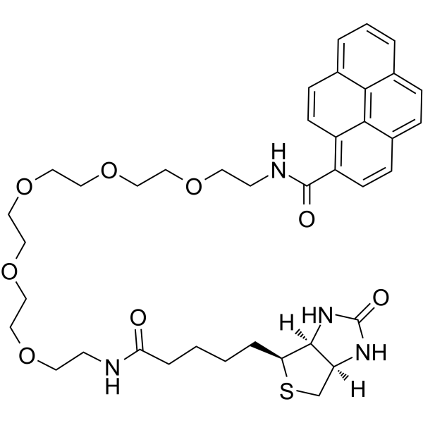 Pyrene-PEG5-biotin Chemical Structure