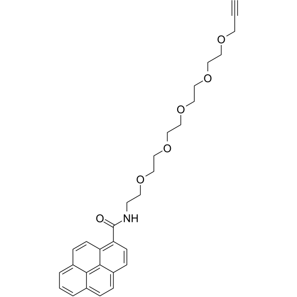 Pyrene-PEG5-propargyl Chemical Structure