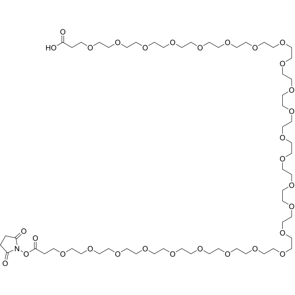 Acid-PEG25-NHS ester Chemical Structure