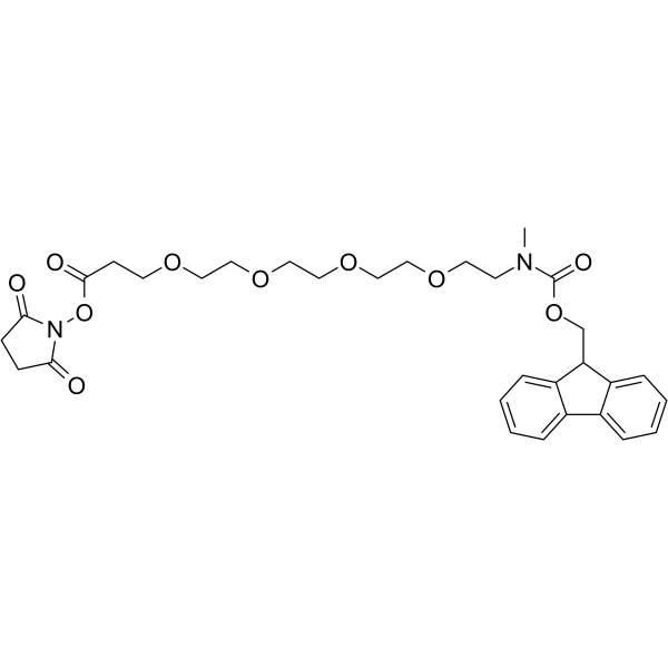 Fmoc-NMe-PEG4-NHS ester Chemical Structure