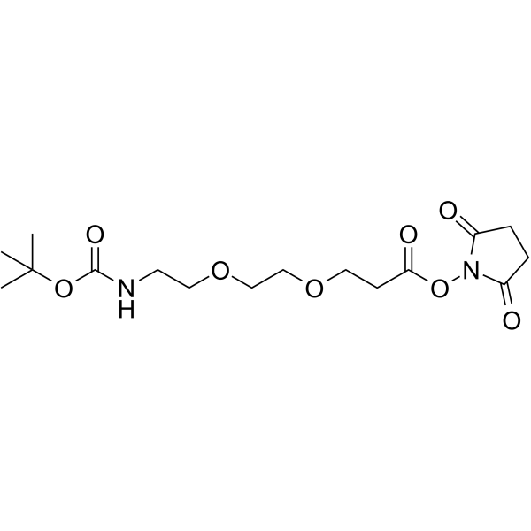 Boc-NH-PEG2-C2-NHS ester Chemical Structure