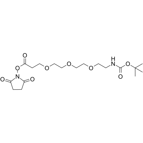 Boc-NH-PEG3-NHS ester Chemical Structure