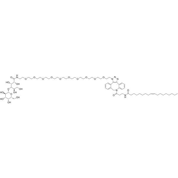 LG-PEG10-click-DBCO-Oleic Chemical Structure
