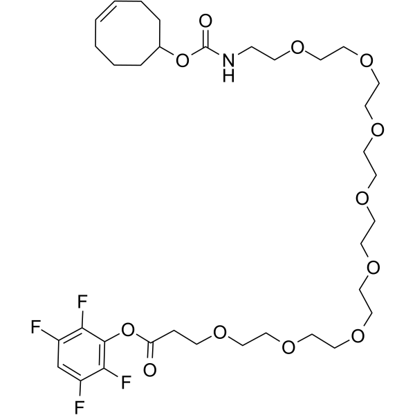 TCO-PEG8-TFP ester Chemical Structure