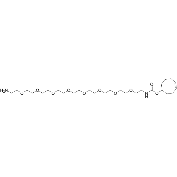 TCO-PEG8-amine Chemical Structure