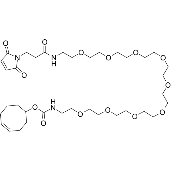 TCO-PEG9-maleimide Chemical Structure