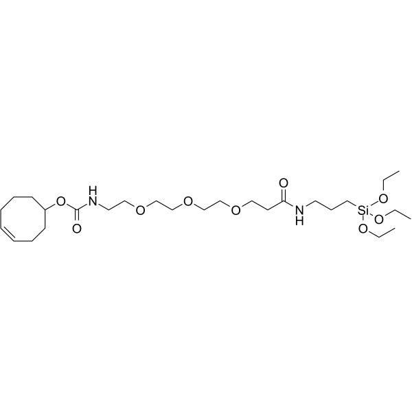 TCO-PEG3-amide-C3-triethoxysilane Chemical Structure