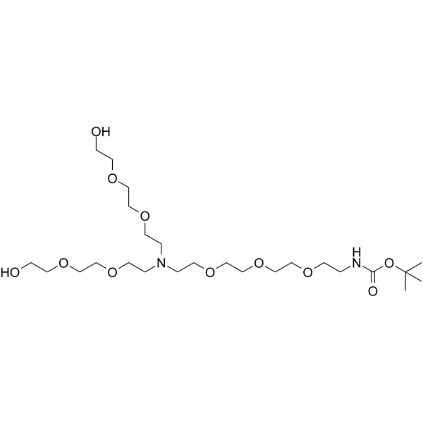 N-(Boc-PEG3)-N-bis(PEG2-alcohol) Chemical Structure