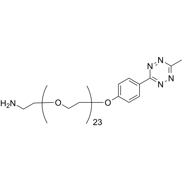 Methyltetrazine-PEG24-amine Chemical Structure