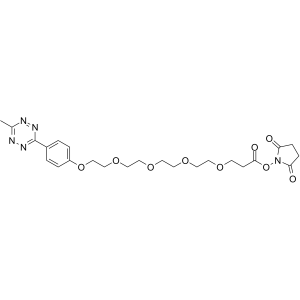 Methyltetrazine-PEG5-NHS ester Chemical Structure