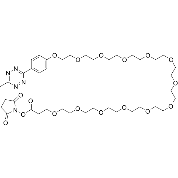 Methyltetrazine-PEG13-NHS ester Chemical Structure