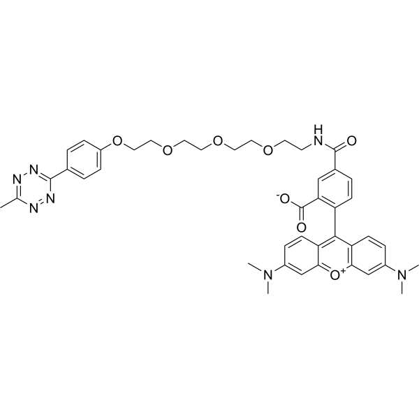 TAMRA-PEG4-methyltetrazine Chemical Structure