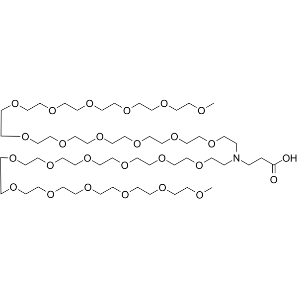 N-(Propanoic acid)-N-bis(m-PEG12) Chemical Structure