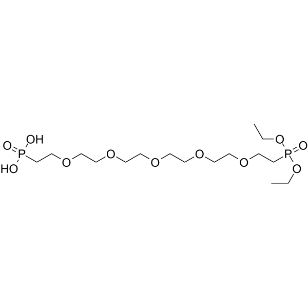 Diethoxy-phosphorylethyl-PEG5-ethylphosphonic acid Chemical Structure