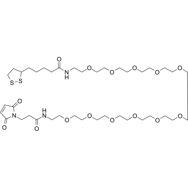 Lipoamide-PEG11-Mal Chemical Structure