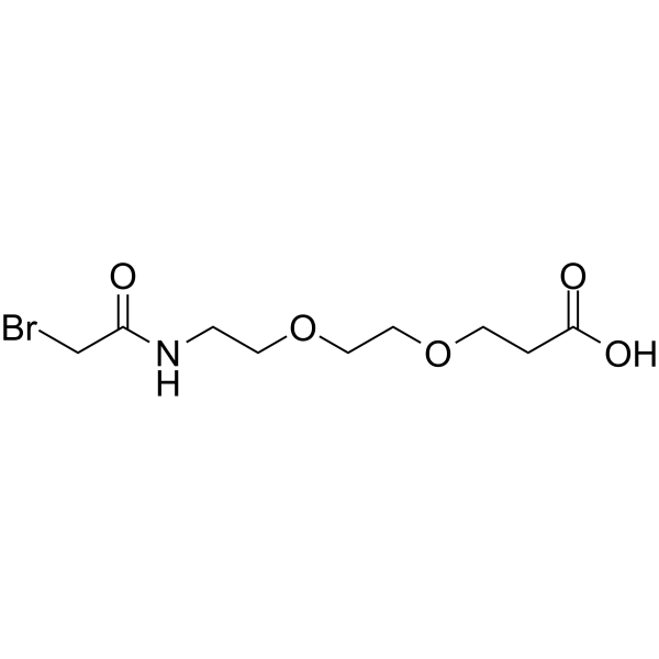Bromoacetamido-<em>PEG2</em>-C<em>2</em>-acid