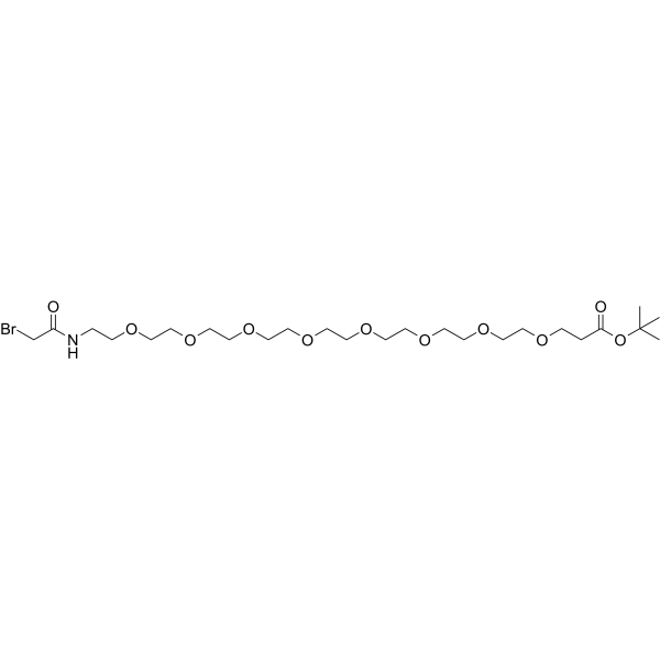 Bromoacetamido-PEG8-Boc Chemical Structure