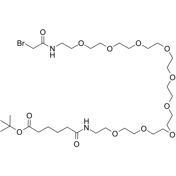 Bromoacetamido-PEG<em>9</em>-ethylcarbamoyl-<em>C</em>4-Boc
