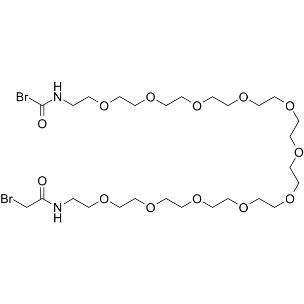 Bis-Bromoacetamido-PEG11 Chemical Structure