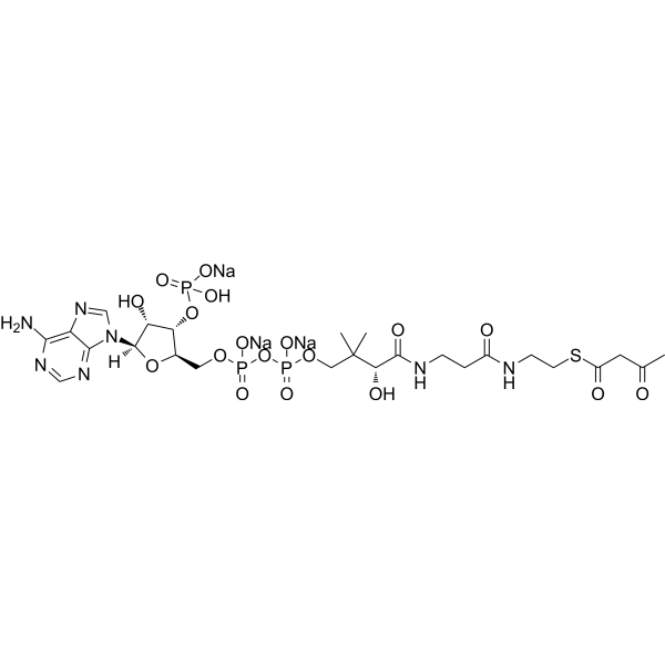 Acetoacetyl coenzyme A sodium Chemical Structure