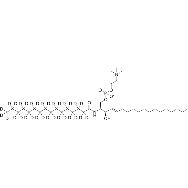 N-Palmitoyl-D-sphingomyelin-d<sub>31</sub> Chemical Structure