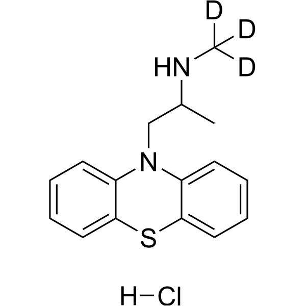 N-Demethyl Promethazine-d<sub>3</sub> hydrochloride Chemical Structure