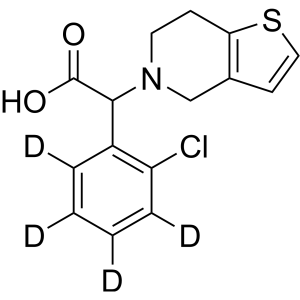 (Rac)-Clopidogrel carboxylic acid-d<sub>4</sub> Chemical Structure