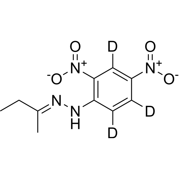 2-Butanone 2,4-dinitrophenylhydrazone-d<sub>3</sub> Chemical Structure